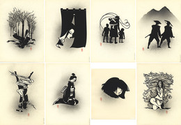 【切り絵】松本清張　雑誌連載切り絵・8点一括