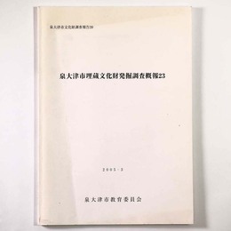 泉大津市埋蔵文化財発掘調査概報23