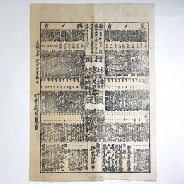 江戸期　勧進撲番付表　文政九年戌六月