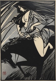 【切り絵】舌を噛み切った女　室生犀星