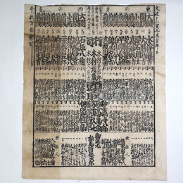 江戸期　勧進相撲番付表　文政十三年寅五月