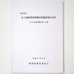 特別史跡　安土城跡環境整備事業概要報告書12　大手口周辺西側上部・下部