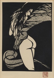 【切り絵】高野聖　泉鏡花　額付