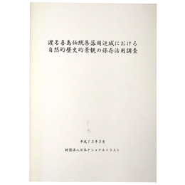 渡名喜島伝統集落周辺域における自然的歴史的景観の保存活用調査