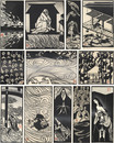 【切り絵】紀野一義　雑誌連載「燃える求道者」切り絵・12点一括