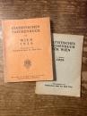 （独）ウィーン統計ポケットブック 1926年と29年の2冊　Statistisches Taschenbuch fuer Wien. Hg. v. Statistischen Amte der Stadt Wien.