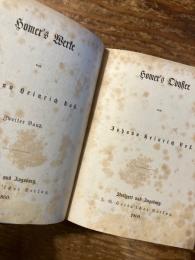 （独）ヨーハン・ハインリッヒ・フォス独訳　ホメーロス作品集（イーリアス　オデュッセイア）コッタ書店、1858-60年刊行　全2巻　Werke.