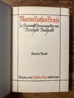 （独）ルターの手紙　ブッフヴァルト編　ライプチヒ、インゼル書店1909年第２版革装版　全２巻　Martin Luthers Briefe
