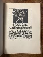 （独）ゲーテ　ファウスト　ヴァルプルギスの夜　エルンスト・バルラッハによる20の木版画集　ベルリン、パウル・カッシラー書店1923年刊行　Goethe - Walpurgisnacht mit 20 Holzschinitten von Ernst Barlach.