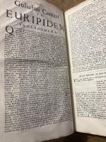 (羅/希)エウリピデス全集〜悲劇、断片、書簡 EURIPIDES. Quae extant omnia: Tragoediae nempe XX, Praeter ultimam, Omnes completae: Item fragmenta aliarum plusquam LX Tragoediarum; et Epistolae V.
