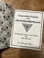 【袖珍本挿絵入り】（独）オットー・ユリウス・ビアバウム詩集　イーダ・べリッシュによる木版挿絵とレタリング　Lieder aus dem Trompeter von Gokkingen. Geschrieben und illustriert von Ida Berisch.