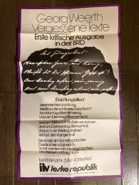【西ドイツ出版ポスター】「ゲオルク・ヴェールト、ドイツ連邦共和国における初の批判版発売」Georg Weerth. Vergessene Texte. Erste kritische Ausgabe in der BRD.