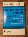 （独）ヤスパース　哲学史についての講演や論文集　JASPERS, Karl. Aneignung und Polemik. Gesammelte Reden und Aufsätze zur Geschichte der Philosophie.
