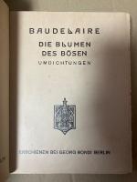（独）ゲオルゲ独訳　ボードレール悪の華〈定本選集第13/14巻〉
ベルリン、ボンディ出版、1930年刊行　BAUDELAIRE. Die Blumen des Bösen. recast by Stefan George.