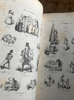 【初版 ガヴァルニ挿絵】(仏) パリの悪魔〜パリの住民のマナーと習慣、性格と肖像画、彼らの私的、公的、政治的、芸術的、文学的、産業的生活の全体像　全２巻　Le Diable à Paris. Paris et les Parisiens. Moeurs et coutumes, caractères et portraits des habitants de Paris, tableau complet de leur vie privée, publique, politique, artistique, littéraire, industrielle, etc, etc. Texte par George SAND, P.-J. STAHL, Léon GOZLAN, P. PASCAL, Frédéric SOULIE, Charles NODIER, Eugène BRIFFAUT, LAVALETTE, S. Honoré de BALZAC, Taxile DELORD, Alphonse KARR, MERY JUNGETIS, A. Gérard NERVAL, Arsène de HOUSSAYE, Albert AUBERT, Théophile GAUTIER, Octave FEUILLET, Alfred de MUSSET, Frédéric BERAT. Précédé d une Histoire de Paris par Théophile Lavallée. Illustrations les gens de Paris Séries de gravures avec légendes par GAVARNI. Paris comique Vignettes par Bertall.