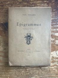 【1050部初版限定アングレーム紙刷り】（仏）エピグラム　ヴェルレーヌ詩集　1894年刊行　Epigrammes (Frontispice de F.-A. Cazals).