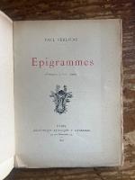 【1050部初版限定アングレーム紙刷り】（仏）エピグラム　ヴェルレーヌ詩集　1894年刊行　Epigrammes (Frontispice de F.-A. Cazals).