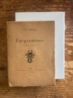 【1050部初版限定アングレーム紙刷り】（仏）エピグラム　ヴェルレーヌ詩集　1894年刊行　Epigrammes (Frontispice de F.-A. Cazals).