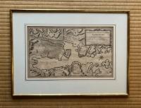 長崎古地図　ベラン（出島）1752年　Grundriss von dem Hafen und der Stadt Nangasaki