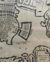 長崎古地図　ベラン（出島）1752年　Grundriss von dem Hafen und der Stadt Nangasaki