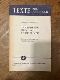 Abhandlung uber das erste Prinzip. Hg. u. ubersetzt von Wolfgang Kluxen. [Texte zur Forschung]