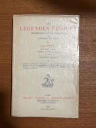 Les légendes épiques : recherches sur la formation des chansons de geste