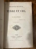 （仏）地と天〜宗教哲学　ジャン・レイノー著　1854年第二版　当時背革装　Philosophie religieuse. Terre et ciel.