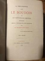 （仏）閨房哲学　マルキ・ド・サド　1868年頃海賊版　La Philosophie dans le boudoir ou Les instituteurs libertins. Dialogues destinés à l'éducation des jeunes demoiselles. 2 vols.