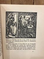 【特装背革装1918年クルト・ヴォルフ書店木版画挿絵本シリーズ　カバー付き初版】ゴットフリート・ケラー　三人の櫛職人　エルンスト・ビュルテンベルク木版挿絵　Die drei gerechten Kammacher. Mit acht Holzschnitten von Ernst Wurtenberger. [Die schwarzen Bucher]