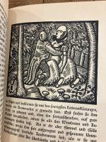 【特装背革装1918年クルト・ヴォルフ書店木版画挿絵本シリーズ　カバー付き初版】ゴットフリート・ケラー　三人の櫛職人　エルンスト・ビュルテンベルク木版挿絵　Die drei gerechten Kammacher. Mit acht Holzschnitten von Ernst Wurtenberger. [Die schwarzen Bucher]