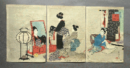 【錦絵】美人十二ヶ月　其十一　嫁入り　12 Months Beauties 11th; marriage 1873-1914 Ser. 美人十二ヶ月　宮川春汀　12 Months Beauties - Shuntei Miyagawa