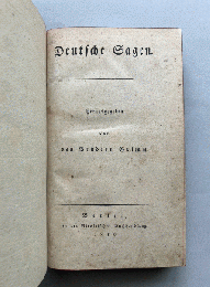 【初版】(独) ドイツ伝説集　グリム兄弟　全2巻　Deutsche Sagen. Hg. v. den Brüdern Grimm.