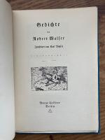 【初版】(独) 詩集　ローベルト・ヴァルザー　カール・ヴァルザー挿絵　Gedichte. Illustriert von Karl Walser.