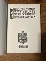 (独) シュテファン・ゲオルゲ主宰 芸術草紙 抜粋号 第2巻　Blaetter fuer die Kunst. Eine Auslese aus den Jahren 1898-1904.