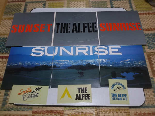アルフィー THE ALFEE 1987パンフ3冊組 SUNSET SUNRISE ♪ステッカー付