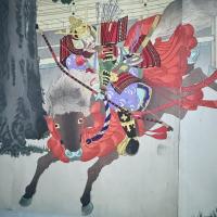 渾身の浮世絵　武者絵　「美術　日本歴史図絵　完」大判3枚続き全10図 明治44年久保田長吉画作印刷発行