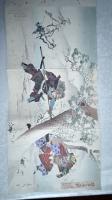 渾身の浮世絵　武者絵　「美術　日本歴史図絵　完」大判3枚続き全10図 明治44年久保田長吉画作印刷発行
