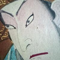 めでたや浮世絵‼️「玄徳　坂東彦三郎」三国志　豊原国周　筆　役者絵大判錦絵