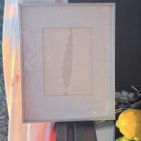 永井一正　版画　真作『白いマッス』凹凸版画　シルクスクリーン&エンボス　鉛筆による肉筆サイン1969年