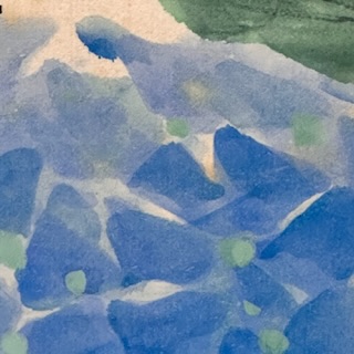 掛け軸 三好風人 『 紫陽花 』 俳句 画賛 俳画 紙本 希少 軸装 掛軸 美品 掛け軸 三好風人 『 紫陽花 』 俳句 画賛 俳画 紙本 希少 軸装