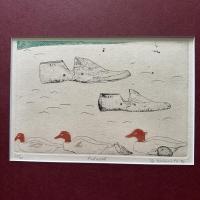 山本容子 「Redwood」銅版画手彩色 エディションナンバー23/40手