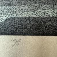 井堂雅夫　金沢十景重要有形文化財「東山」137/200金沢 の名所1975作　直筆サイン落款木版画和紙マット薄紙付額装品