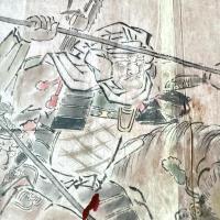 超絶の画力‼️最高傑作「壇ノ浦人　粉本　絵手本　紙本肉筆　無署名無落款一点②