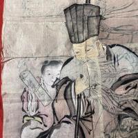 粉本　超絶の画力「福禄寿　賢人童子図　」群像　粉本　絵手本　紙本肉筆　無署名無落款一点③