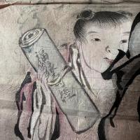 粉本　超絶の画力「福禄寿　賢人童子図　」群像　粉本　絵手本　紙本肉筆　無署名無落款一点③