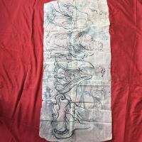 粉本　超絶の画力「福禄寿　賢人童子図　」群像　粉本　絵手本　紙本肉筆　無署名無落款一点③