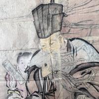 粉本　超絶の画力「福禄寿　賢人童子図　」群像　粉本　絵手本　紙本肉筆　無署名無落款一点③
