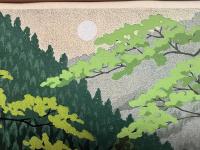 真作　井堂雅夫作木版画「貴船」貴重143/200
直筆サイン落款あり。