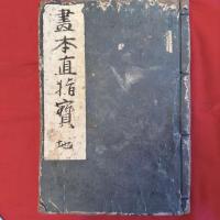 貴重‼️江戸期の和本「絵本直指宝　」絵手本全9巻合本　2冊　（天）（地）として　絵師橘守国　木版