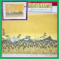 真作　関野準一郎  「麦秋」落款　鉛筆サインあり　木版画　額装品　真作保証